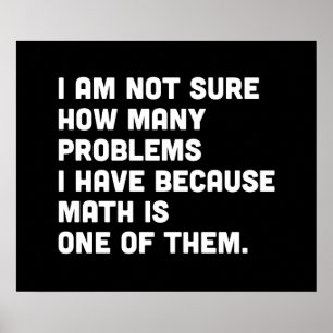 Matematik är ett problem poster