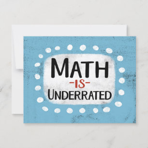 Matematik är ett underkänt hälsningskort kort