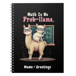 Matematik är ingen prob-llama-Roligt och Cute Math Anteckningsbok