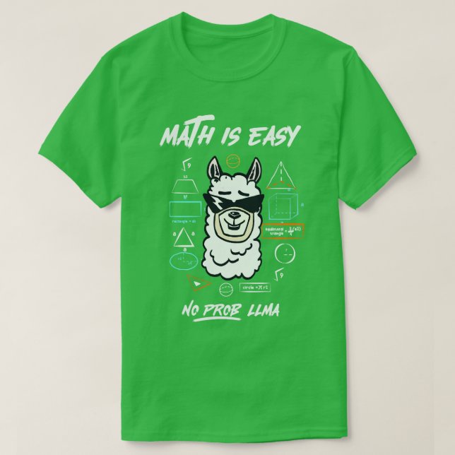 matematik är lätt att undvika problem med matemati t shirt (Design framsida)