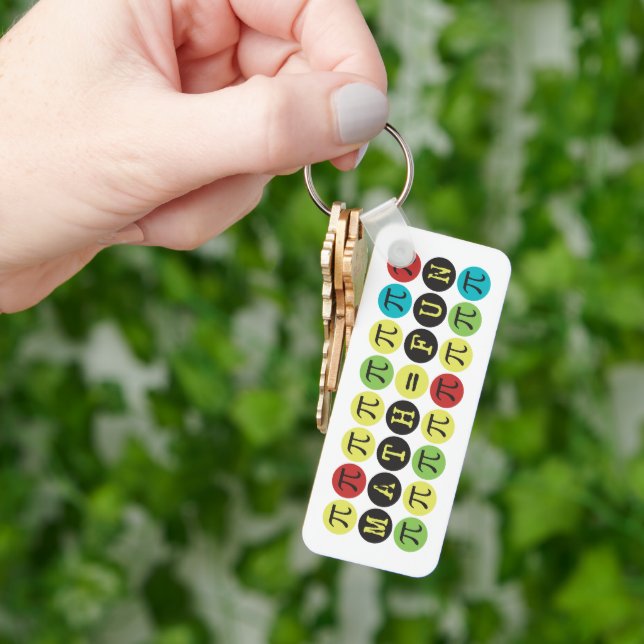 Matematik är lika med Roligt Färgstark, fungerande Nyckelring (Hand)