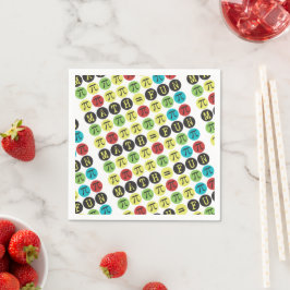 Matematik är lika med Roligt - Ljuny Pi Colorful P Pappersservett
