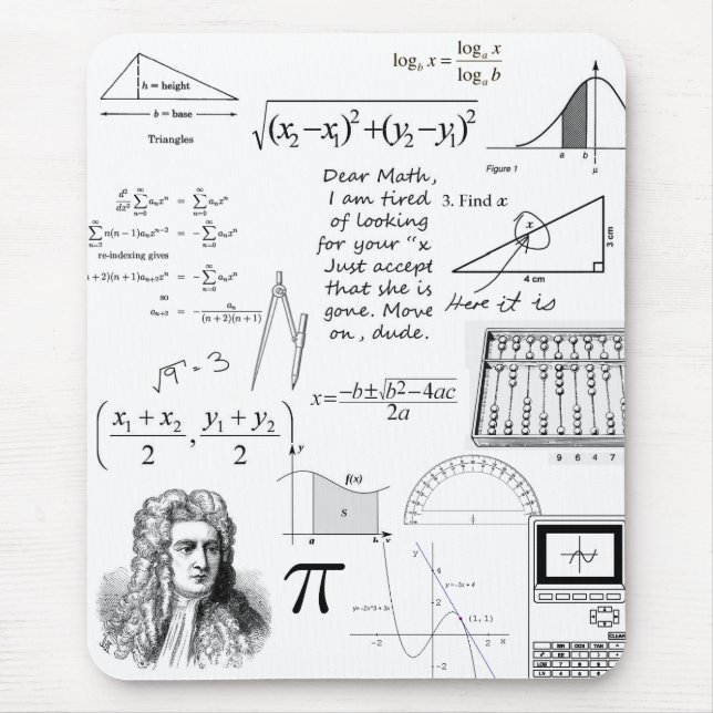 Matematik är min livmus vadderar musmatta (Framsidan)