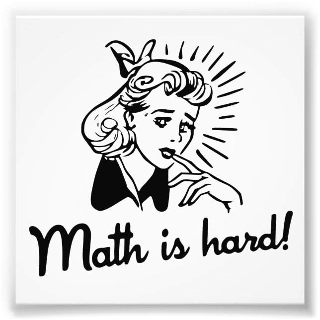 Matematik är svårt fototryck (Framsidan)