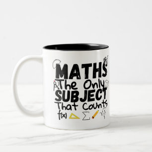 Matematik den enda Subjekt som räknas med två tonk Två-Tonad Mugg