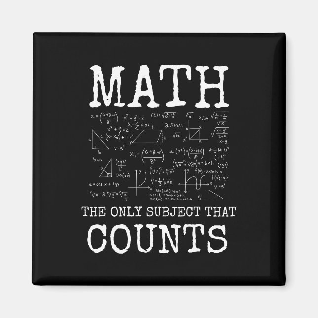 Matematik Det Ämnet Som Räknas Rolig Lärare  Magnet (Framsidan)