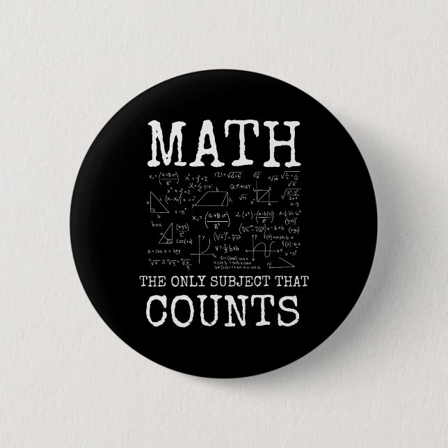 Matematik Det Enda Ämnet Som Räknas Rolig Lärare  Knapp (Framsida)