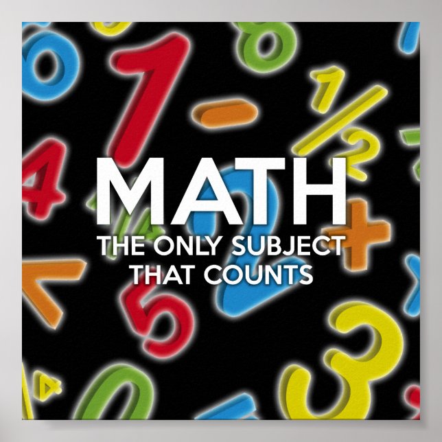 Matematik. Det enda subjekt som räknas Poster (Framsidan)