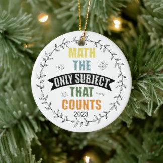 Matematik det enda Subjekt som räknas som Anpassni Julgransprydnad Keramik