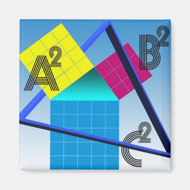 Matematik, färglös design magnet (Framsidan)