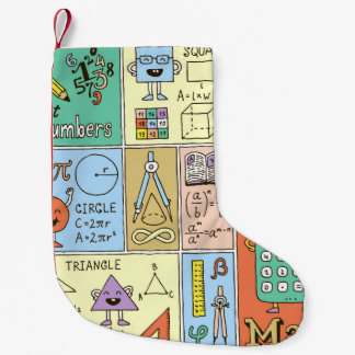 Matematik, färgstarka banderoller för vintage. liten julstrumpa