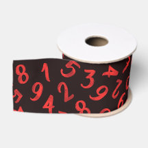 Matematik för Cute Numbers White Red Black Mönster