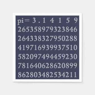 Matematik för det Pi-siffraPiDay partyet numrerar Pappersservett