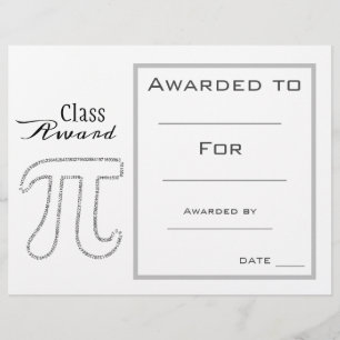 Matematik för klassutmärkelser student