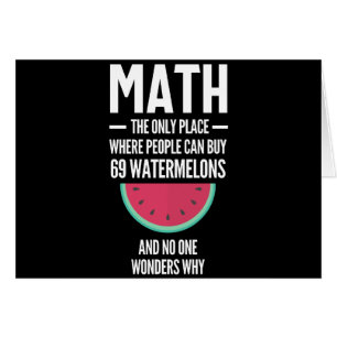 Matematik. Funny Math Sarcasm Quote Gift Hälsningskort