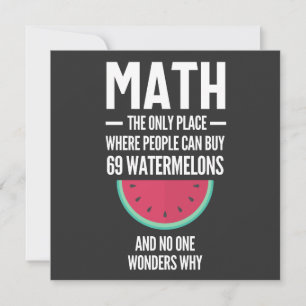 Matematik. Funny Math Sarcasm Quote Gift Inbjudningar