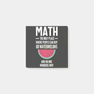 Matematik. Funny Math Sarcasm Quote Gift Post-it Block