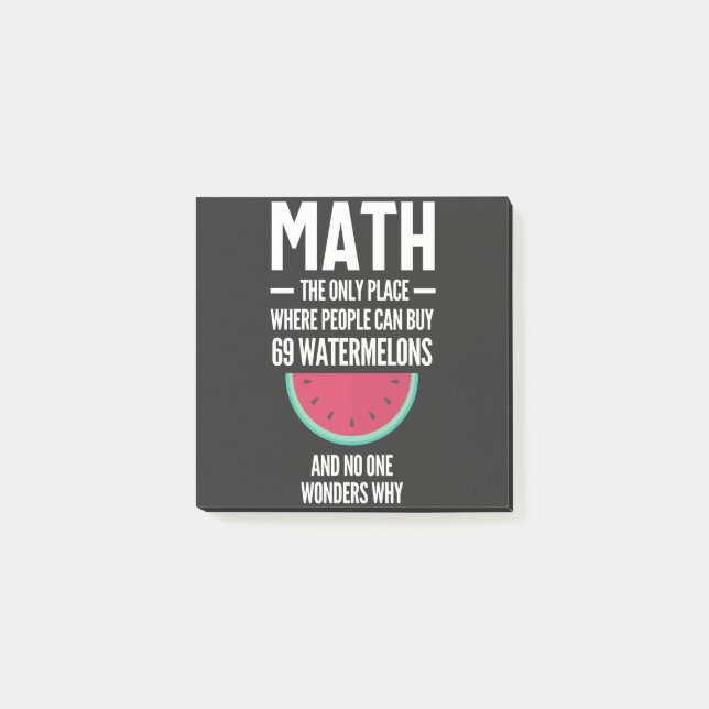 Matematik. Funny Math Sarcasm Quote Gift Post-it Block (Framsida)
