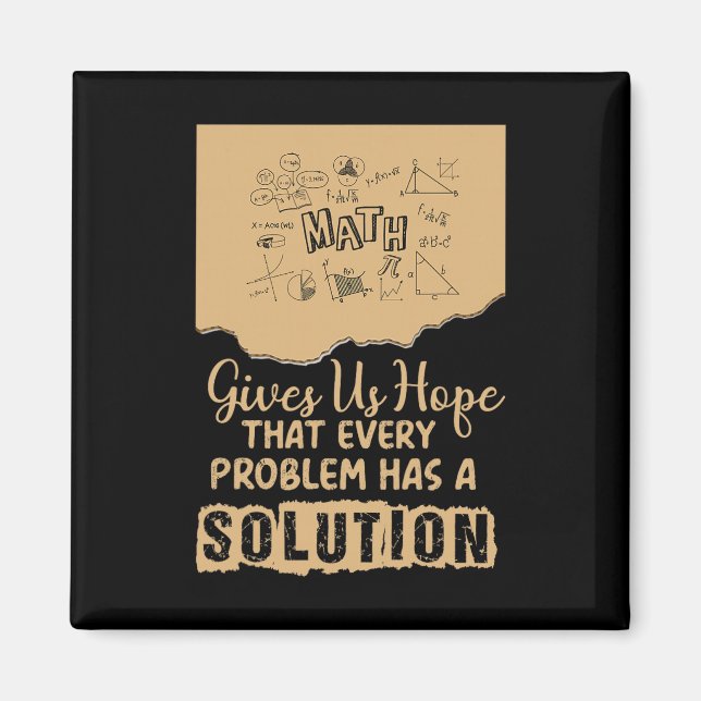 Matematik ger oss hopp Problemlösning Inspirerande Magnet (Framsidan)