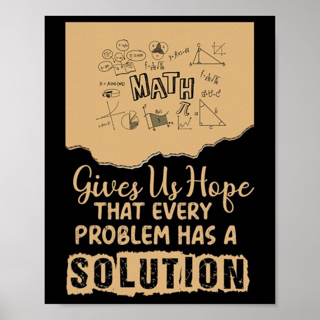 Matematik ger oss hopp Problemlösning Inspirerande Poster (Framsidan)