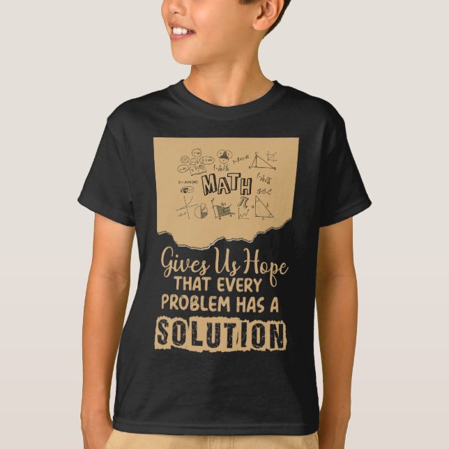 Matematik ger oss hopp Problemlösning Inspirerande T Shirt (Framsida)