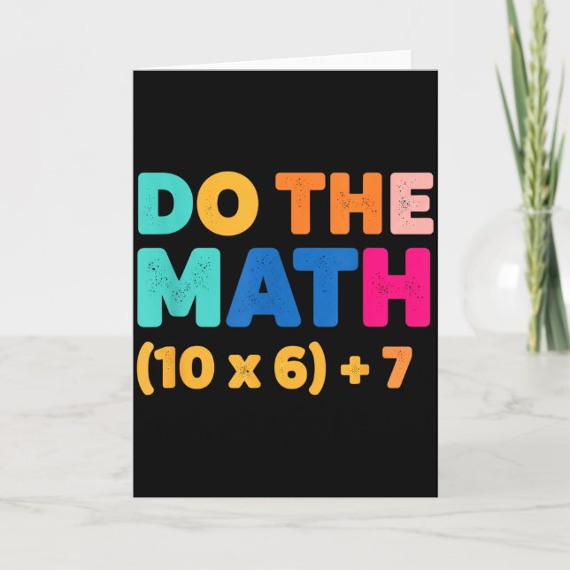 Matematik Gör Matematiken Färgrik Ekvation Design  Kort (Framsida)