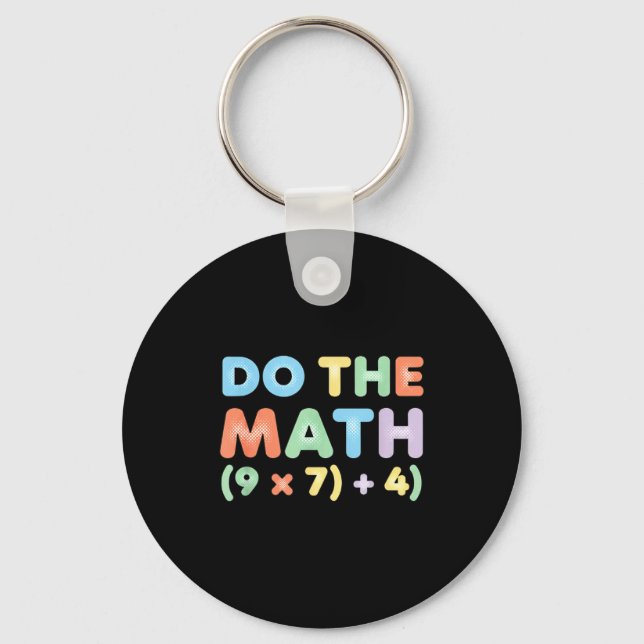 Matematik Gör Matten, Lekfull Ekvation Design  Nyckelring (Framsida)