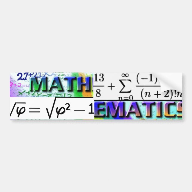 "Matematik-GOTTA KÄRLEK IT!" Bildekal (Framsidan)