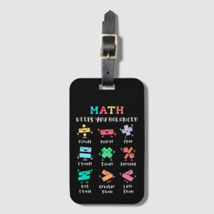 Matematik håller dig balanserad bagagebricka