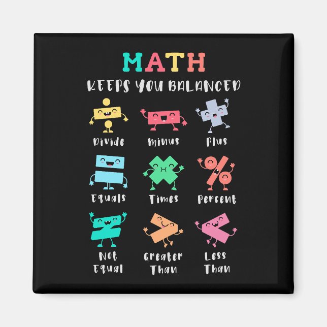 Matematik håller dig balanserad magnet (Framsidan)