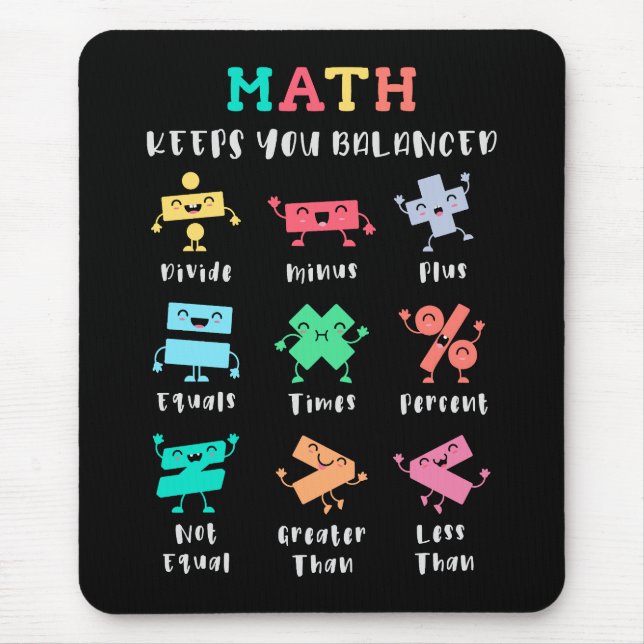 Matematik håller dig balanserad musmatta (Framsidan)