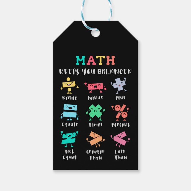 Matematik håller dig balanserad presentetikett (Framsidan)