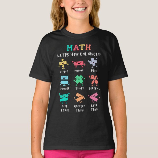 Matematik håller dig balanserad t shirt (Framsida)