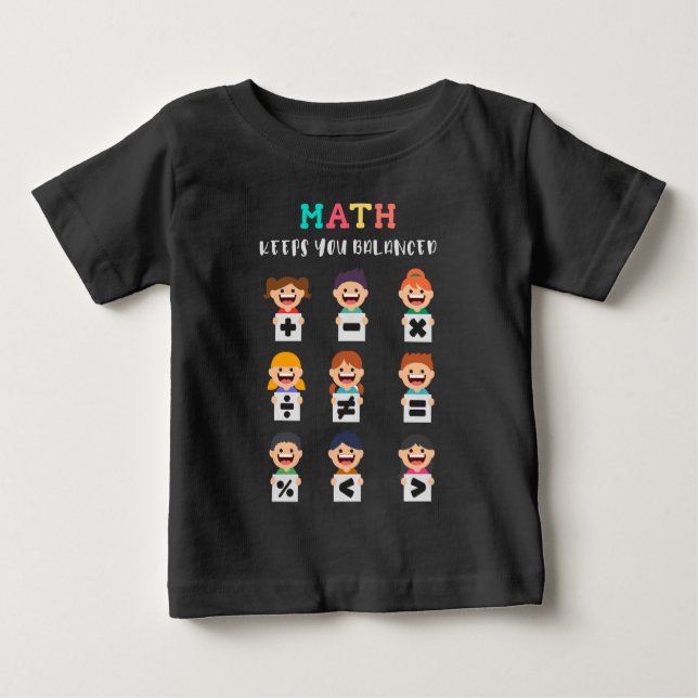 Matematik håller dig balanserad t shirt (Framsida)