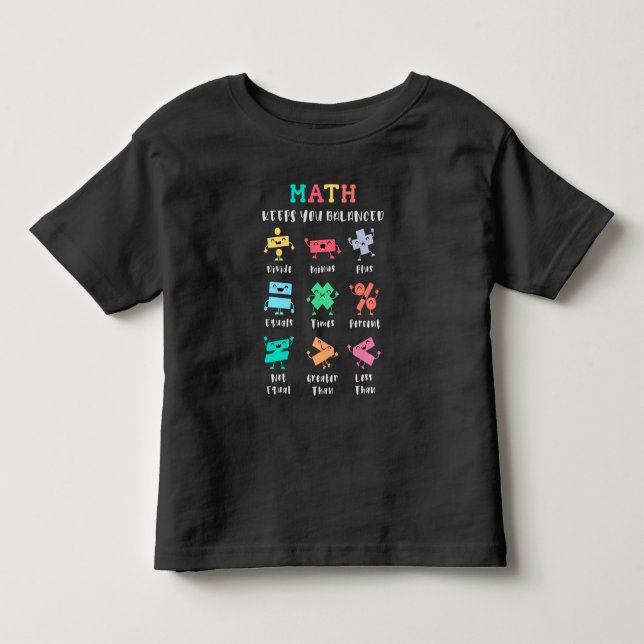 Matematik håller dig balanserad t shirt (Framsida)