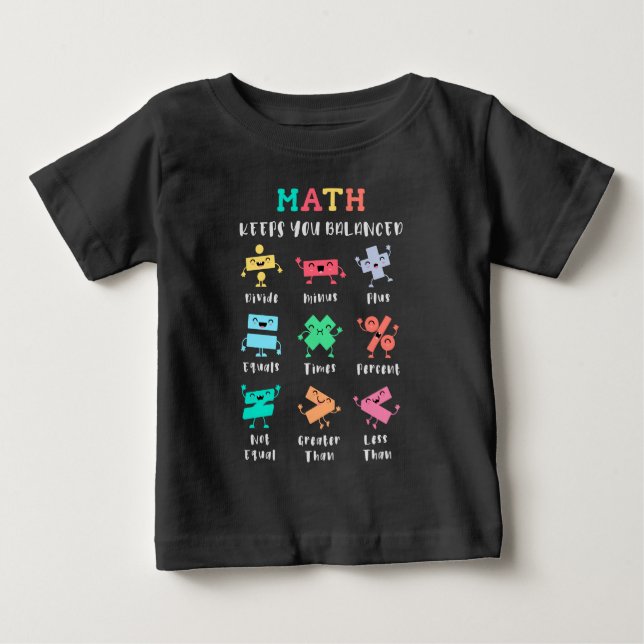 Matematik håller dig balanserad t shirt (Framsida)