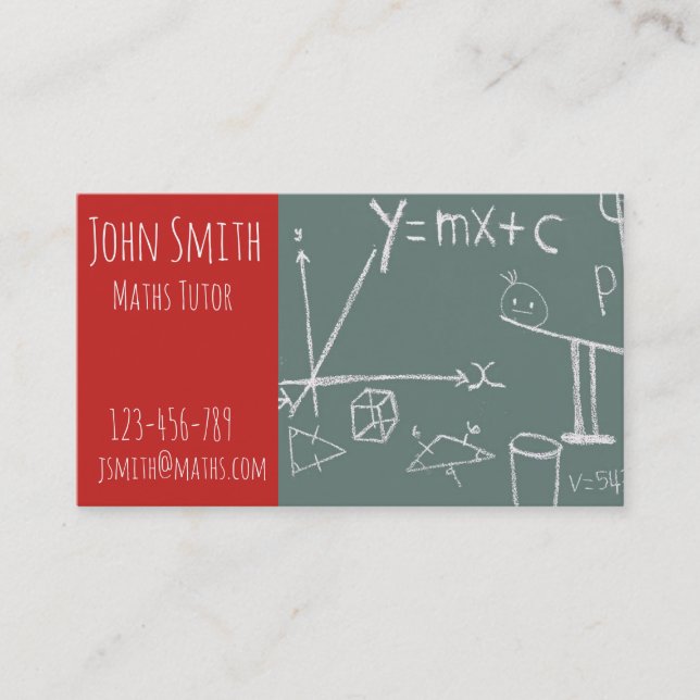 Matematik handleder eller stilfull avancerad math visitkort (Framsida)
