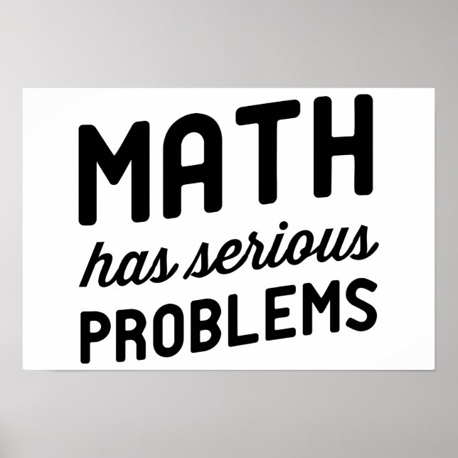 Matematik har allvarliga problem poster (Framsidan)