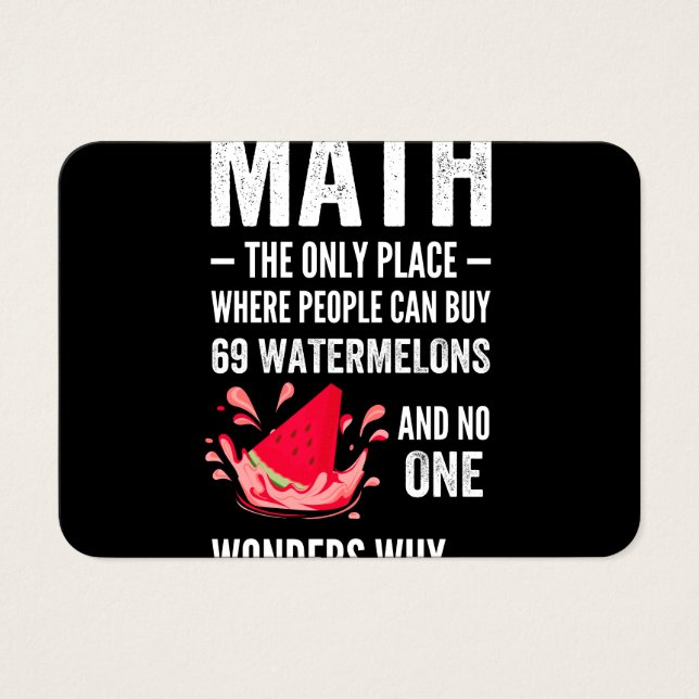 Matematik humor visitkort (Framsidan)