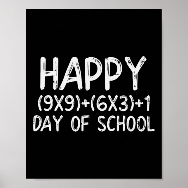 Matematik i Lycklig 100 skoldagar 100 dagar Poster (Framsidan)
