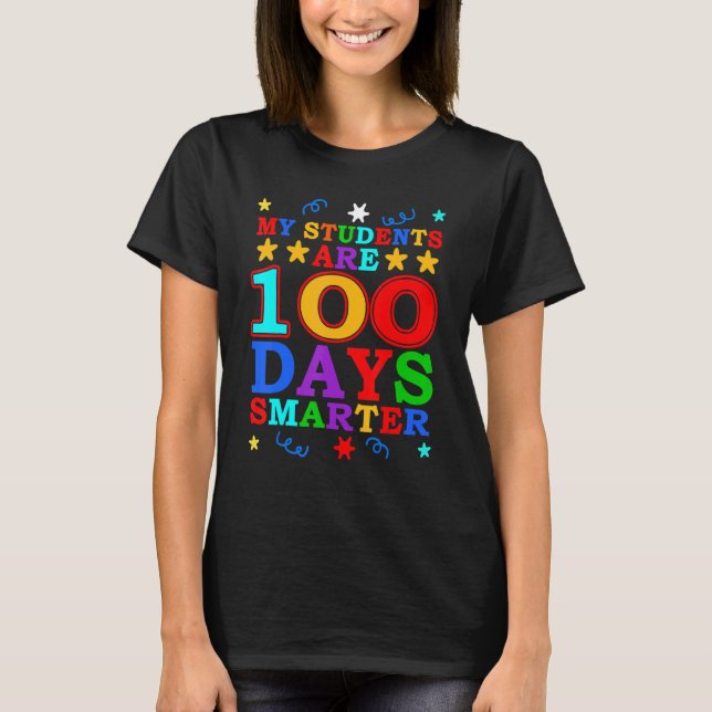Matematik i Lycklig 100 skoldagar 100 dagar T Shirt (Framsida)