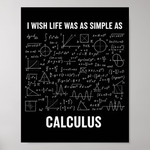 Matematik - Jag önskar livet var lika enkelt som b Poster