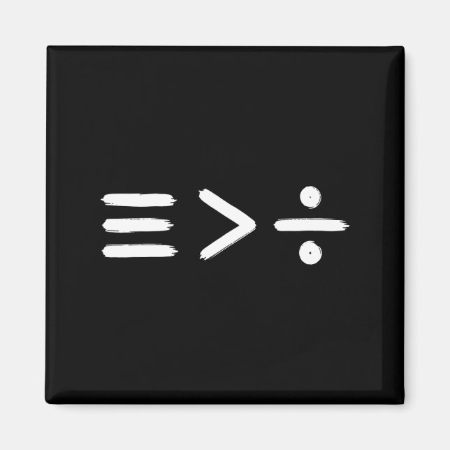 Matematik Jämlikhet > Division Matematiksymbol Sta Magnet (Framsidan)