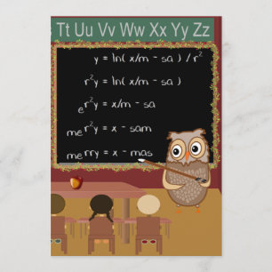 Matematik Jul Wish Inbjudningar