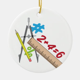 Matematik Julgransprydnad Keramik