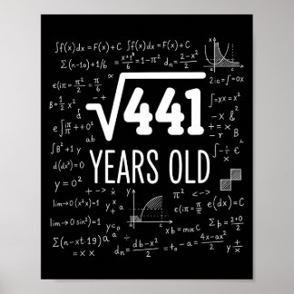 Matematik Kvadratrot 441 år gammal, smart matemati Poster