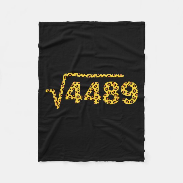 Matematik Leopardtryck Fyrkantig Rot 4489, Math N Fleecefilt (Framsidan)