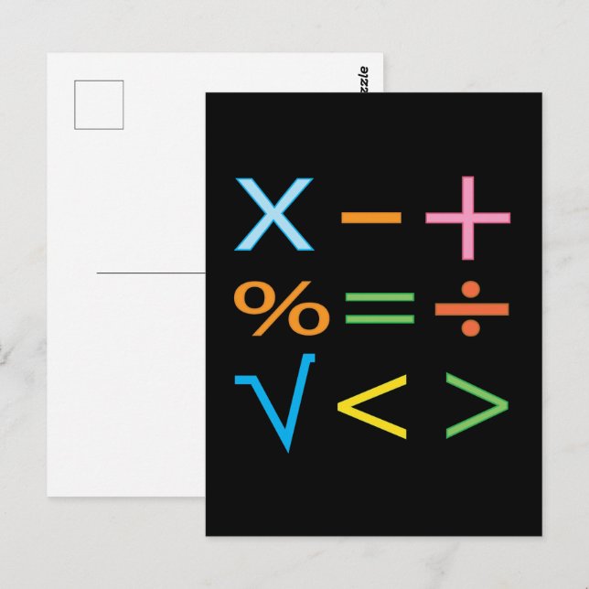Matematik Matematik Symbol Matematik  Vykort (Fram/baksida)
