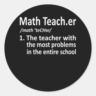Matematik Math Student Runt Klistermärke