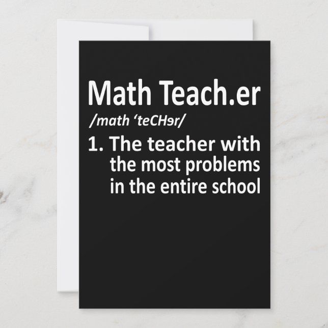 Matematik Math Student Tack Kort (Framsida)